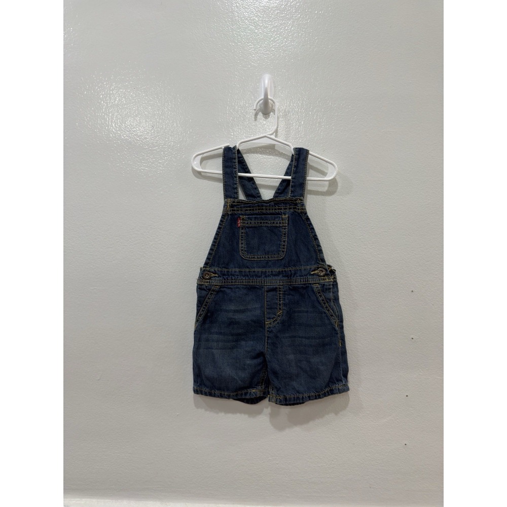 Denim‎ Shortalls Overalls Blue Jean Adjustable Strap Casual  Play wear Size 24M